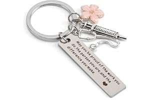 Hightopup keyring Nurse gifts student nurse gifts keychain Medical Nurse keychain gift for nursing school graduation gifts Nurses Day Gift christmas Birthday Gifts for Women/men