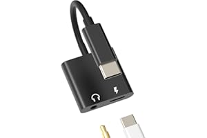 ZOYUZAN Adattatore 3,5 Jack Cuffie USB C Caricatore Compatibile con Samsung per Apple Iphone15 Pro Max Plus per iPad 10 Auricolari Cavo Aux Type C Sdoppiatore Type-c Ricarica Rapida Tipo C Caricabatterie Cavi