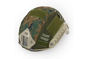 GYDEHUTJ DECHO-C Casque Tactique Rapide de Combat Militaire de Camouflage de Couverture pour Le Type MH/PJ Casque Rapide Airsoft Paintball Chasse équipement de tir