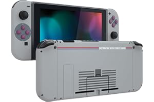 eXtremeRate Carcasa para Nintendo Switch Funda Protector para Nintendo Switch Consola Joycons Control Accesorios Shell Placa de reemplazo con Botones(Clásico 1989 GB DMG-01)