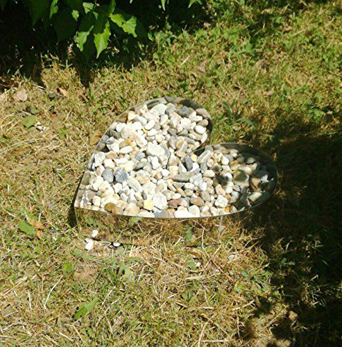 Preisvergleich Produktbild Tuneon Herz Edelstahl Garten Friedhof Beeteinfassung Blech Gartenform Heart rostfrei