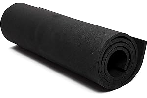 BRIGHT CREATIONS Rollo de hojas de espuma EVA negra, manualidades de espuma para cosplay (6 mm, 13.7 x 39 pulgadas)