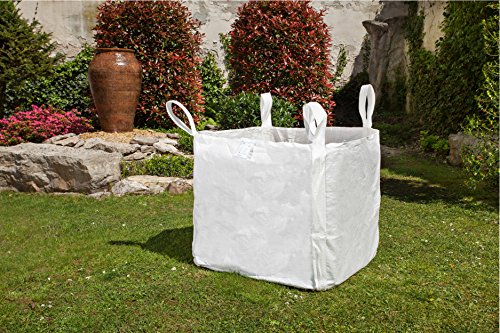 Purovi® 2 x Big Bag Transportsack XXL | Doppelpack Bauschutt und Baustoff Sack 90 x90 x90 cm | Belastbar bis 1500kg mit 4 Schlaufen für Lagerung Transport von Baustoffen und Materialien - 6