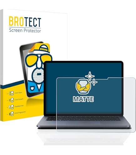 Surface Pro 9 Film Protecteur Pour Microsoft Surface Pro 8 13'', Incassable, Normé IK06, Transfert Tactile Parfait, Anti-Rayures, Traitement Anti-Microbien, Transparent Protector Pantalla Mate 8