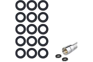 JEUFUN 15pcs Black Shower Hose Washer Rubber Seals,1/2 Inch ShowerHose Washer Tap Sealing Rings, ShowerHose Connector Washers,for Shower Head and Hose Connecting Fitting