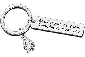 SDOFY Penguin Gifts for Men Women Motivational Gifts Penguin Keyring Penguin Lover Gifts for Boys Girls Friends
