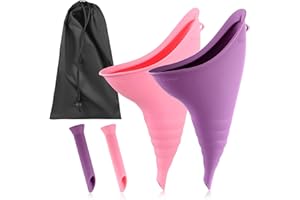 XXINXRONG 2 pezzi di orinella per donne, aiuto per pipì, urinale da donna, riutilizzabile per donne, orinatoio, femminile, imbuto in silicone portatile, per viaggi, escursioni, campeggio, auto, festival, Must