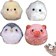 4 PCS Taba Squishy Kit, Taba Squishy, Taba Squishies, Fufu Squishy, Mini Chick Penguin Pig Taba Squishy Toys Sensory Toy Decompression Toy Squeeze Toy Stress Reliver Gift for Adults Kids