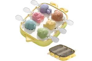 GGUFAY Moule à Glace, Réutilisables Popsicle Mold, Moule Glace pour Adultes et Enfants, avec des bâtons, pour Ice Cream Maison Dessert DIY