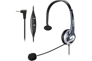 CALLEZ Auricular de teléfono fijo inalámbrico con cancelación de ruido, auriculares de 2,5 mm, compatible con Panasonic Gigaset C430A, C530, CL660HX, S850, Yealink W52P, Cisco Grandstream Polycom DECT