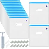 Vacuum Kit, 12 Pcs 3D Printer Filament, Vacuum Compression, Moisture Proof Vacuum Bags for 3D Filaments, Reusable Vacuum Bags