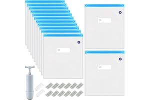 HENGBIRD Kit sottovuoto, 12 filamenti per stampante 3D, compressione sottovuoto, sacchetti sottovuoto per filamenti 3D, sacchetti sottovuoto riutilizzabili per conservare filamenti