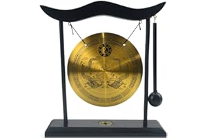 JUANXIAN Feng Shui Gong Zen Stół Sztuka Zen Wood and Copper Dekoracja Biurowa Mosiężny H1303