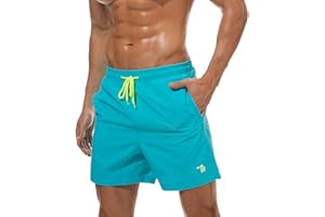 YSENTO Mens Beach Shorts Quick Dry Swim Trunks Board Shorts Mesh Lining