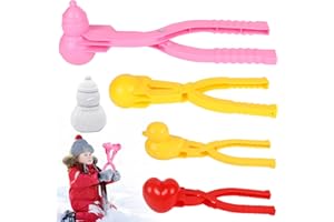 Carastek Schneeballzange, Schneeball Maker Spielzeug, Schneeball Former Winter Schneeball Maker Schneeball Clip für Kinder im Freien Spielen Schnee/Sand, 2 Große und 2 Kleine