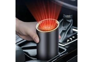 PINNKL Car Heaters,Portable Car Heater 12V, for Winter with Suction Seat, Plug in Car Heater for Fast Defrosting and Defogging of Car Windscreens