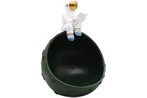 KITCISSL KHUY Svuotatasche Design, Svuota Tasche da Ingresso Moderno Gioielli Astronauta Stile Piatto Organizzatore Chiave Vassoio Nordic Decorazione del Salone Half Moon Modello (Color : Green)