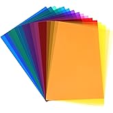 16 Stück Farbfolien Gel Filter Film Transparente Farben Professionel Farbige Farbkorrektur Fenster Folie Lampen für Foto graf