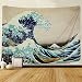 Produktbild Martine Mall Wandteppich, Wandteppich, Motiv: The Great Wave Off Kanagawa Katsushika Hokusai Thirty-six Views Mount Fuji 70.9" x 92.5" The Great Wave Off Kanagawa