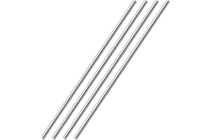 AOOSU Edelstahlstäbe, 4 Stück Edelstahl Rundstäbe 5mm x 300mm Rundstab 304 Edelstahl Rundstangen Metallstange Stabstahl Solide Vollrundstab Rundstahl für DIY Handwerk Modellauto Flugzeug