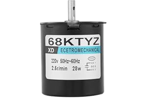 LIUKOUU Motore AC 68KTYZ 2.5RPM / 20RPM / 30RPM / 110RPM 220V Motore elettrico a ingranaggi Motore di riduzione sincrono a magnete permanente ad alta coppia (2,5 giri/min)