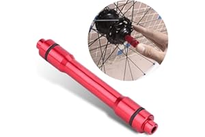 Dilwe Adaptateur de broche de vélo, 15 mm à 9 mm en alliage d'aluminium avec axe traversant, adaptateur de moyeu à dégagement rapide pour vélo de route, VTT, roues avant de 100 mm