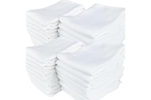 PLUMERI Mulltücher Baby 70x80 cm, 115 g/m², 20er Pack Waschlappen Mullwindeln, Spucktücher für Neugeborene, Oeko-TEX Standard 100