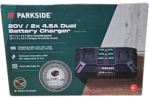 Dubbelt batteri snabbladdare PDSLG 20 A1 (Parkside X20V Team)