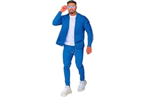 DONYKARRY Tracksuits Da Uomo 2 Pezzi Camicia Sportiva Con Colletto Da Baseball Felpa Set Tuta Da Uomo Allenamento Top & Bottom Set Sport Jogging Suit Set