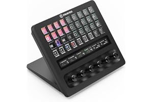 Elgato Stream Deck + XL, kontrollplattform med vred och touchremsa | 36 anpassningsbara makrotangenter, sex multifunktionsvred, touchdisplay, hundratals integrationer, USB-C