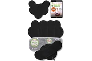 NATISSY Reusable Panty Liners for Women Thin; 7-Pack (Medium) Organic Cotton Cloth Panty Liners Made in EU; Eco Panty Liners Reusable Teens; Daily Washable Pantyliners for Vaginal Discharge, NOT for Period