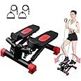 Walgreen® Exercise Stepper, Mini Aerobic Stepper with Display, Quiet Fitness Stepper Including Resistance Bands, Massageable Gym Stepper for Home Workout, Legs Arm Full Body Training Exercise Machine