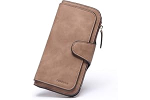 RRANCharltu Portefeuille Femme Grande Capacite Femme Portefeuille PU Cuir Porte-Monnaie