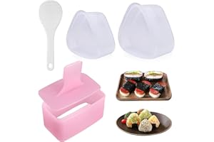 LSYZHX 4 Pcs Onigiri Mould, Rice Mould, Sushi Making Kit, Pressure Onigiri Mold Shake Sushi Maker for Kids Bento Lunch Family DIY (4 Pcs)