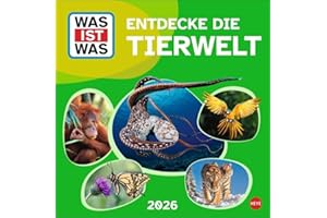 WAS IST WAS Tierwelt Broschurkalender 2026: Jeden Monat Neues lernen mit dem Tierkalender 2026! Wandkalender fürs Kinderzimmer: Kinderwissen über Tiere spannend präsentiert, 29,5 x 60 cm
