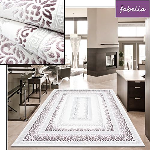 Mediterranean Design Rug Sultana - Contour Cut - Classic Greece and Persia, Lilac, 80 x 300 cm