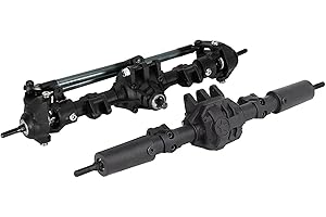 INJORA RC Car Axles Set Front Straight Axle Rear Straight Axle for 1/10 RC Rock Crawler Axial SCX10 II 90046 90047 RC Parts