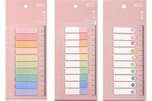 KARJIAJA 600 Stück Index Haftnotizen Tabs, Seite Marker Pagemarker Set Flaggen Index Bunt Dünn Plastik Haftstreifen Pastell Set Sticky Tabs Aesthetic Seitenmarkierung Klebemarkierungen Haftmarker