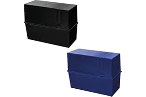 Herlitz Cassetta per schede A5, vuota, blu o nero