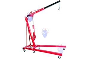 MIGHTY PRODUCTS 2 Ton Hydraulic Folding Workshop Engine Crane Hoist Lift Stand Wheels