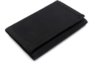 sundee RFID Slim Camouflage Wallet/Trifold Canvas Outdoor Sports Wallet for Boys & Kids (Black)