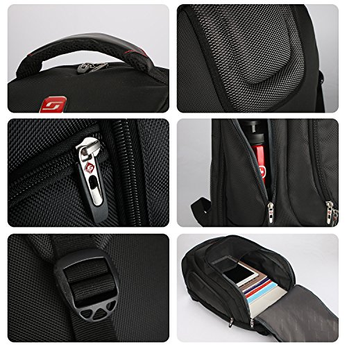 Soarpop WB4393 17“ Laptoprucksack Business Backpack (schwarz) - 5