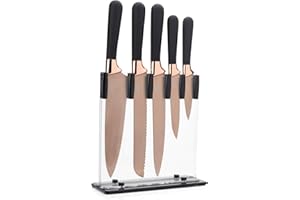 TAYLORS EYE WITNESS Blocs de couteaux métalliques (vertical, or rose et noir)