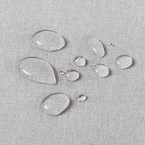 WOLTU TD3040hgr Tischdecke Tischtuch Leinendecke Leinen Optik pflegeleicht abwaschbar schmutzabweisend Farbe & Größe wählbar Eckig 130x160cm hellgrau