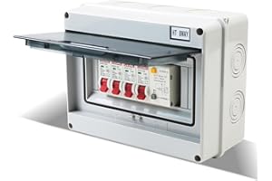 MaxAwe Consumer Fuse Box Unit 3 Way, IP65 63A RCD 3MCB 6A+16A+32A Waterproof Plastic Leakage Circuit Breaker, Circuit Breaker Panel Garage Consumer Unit, Protective Housing Consumer Unit Fuse Box