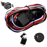 Eyourlife 300W Fog Lights Wire Harness with Switch 12V 40A, Fog Lights Wire Harness Kit Auto On-Off Switch, for Off-Road Truc