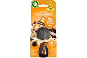 AIRWICK Air Wick Ricarica per Diffusore di Oli Essenziali, 1 Ricarica per Profumatore per Ambienti alla Fragranza Dolce Vaniglia e Burro di Karitè, con Oli Essenziali