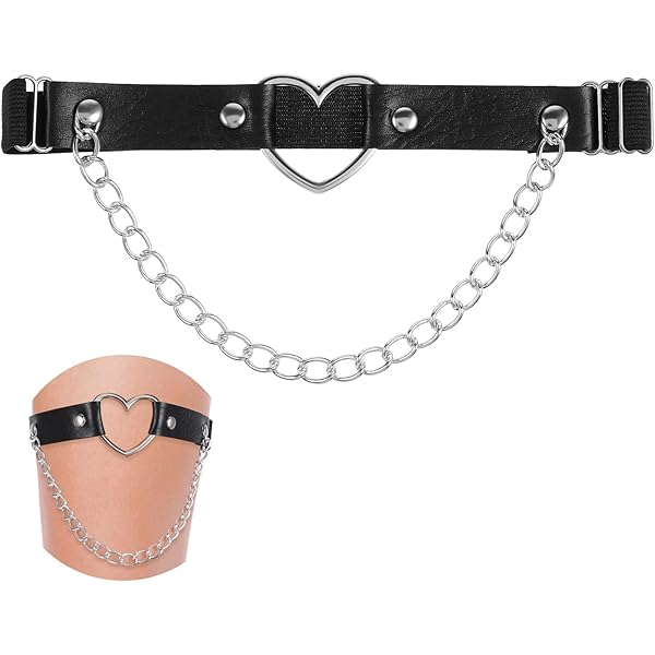 Ceinture Punk Réglable WERFORU Pour Femme - Cuir Synthétique, Style Gothique, Pour Fêtes & Looks Décalés