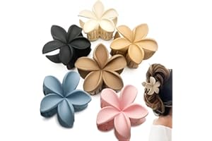 CERULETREE 6 PCS Flower Hair Claw Clips Non-slip Matte Hair Clips for Women Thick Hair to Thin Hair Styling Accessories Cute Claw Clips Hair Clip Strong Hold No Slip Matte Claw Clips for Women and Girls