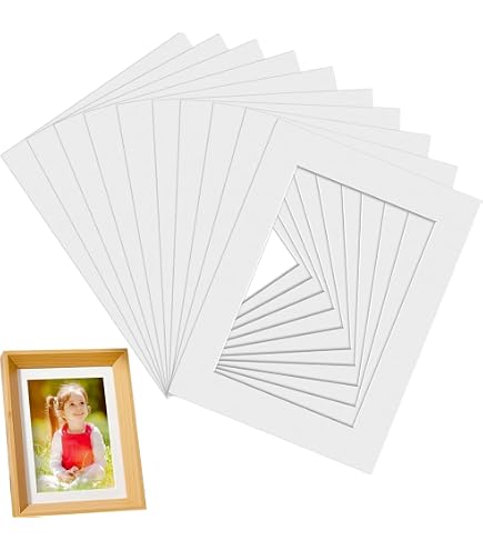 Lot De 20 Passe-Partout Photos Format A4 Carton Blanc - Dimensions Extérieures 210x297mm Intérieures 160x247mm